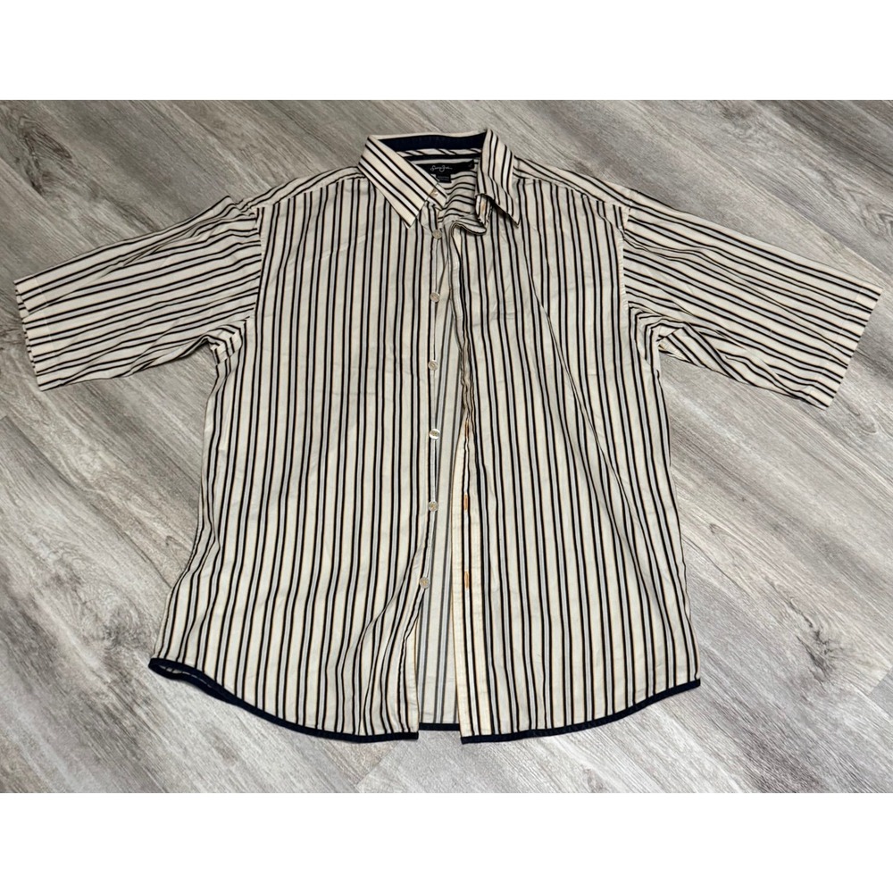 Sean John‎ vintage men's striped button down shirt size XL